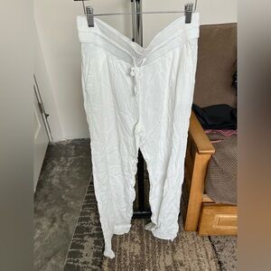 Prana White Swim Coverup Pants